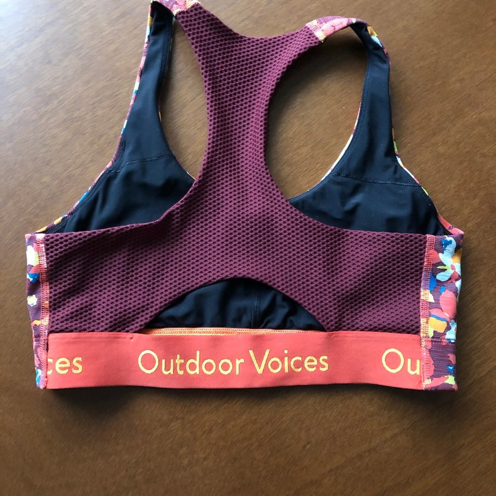Outdoor Voices Paprika Blooms Sports Bra - Picture 3 of 4